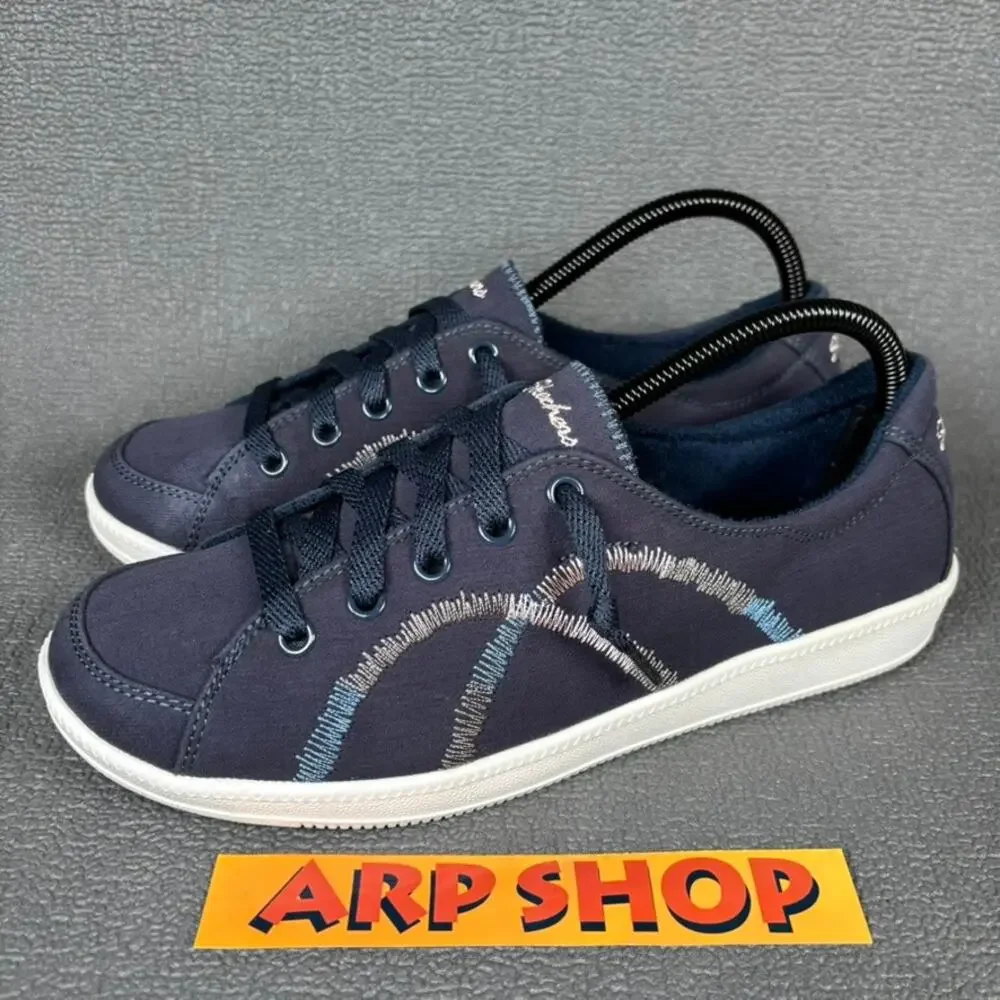 Skechers B Cute Hands Free 100041 Size 8.5 Women`s Navy Blue White Walking Shoes